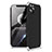 Coque Plastique Mat Protection Integrale 360 Degres Avant et Arriere Etui Housse pour Apple iPhone 12 Pro Argent et Noir