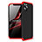 Coque Plastique Mat Protection Integrale 360 Degres Avant et Arriere Etui Housse pour Apple iPhone 12 Pro Max Rouge et Noir