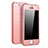 Coque Plastique Mat Protection Integrale 360 Degres Avant et Arriere Etui Housse pour Apple iPhone 5S Or Rose