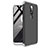 Coque Plastique Mat Protection Integrale 360 Degres Avant et Arriere Etui Housse pour Nokia 6.1 Plus Argent