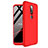 Coque Plastique Mat Protection Integrale 360 Degres Avant et Arriere Etui Housse pour Nokia 6.1 Plus Rouge