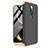 Coque Plastique Mat Protection Integrale 360 Degres Avant et Arriere Etui Housse pour Nokia X6 Or et Noir