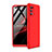 Coque Plastique Mat Protection Integrale 360 Degres Avant et Arriere Etui Housse pour Oppo Reno4 4G Rouge