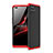 Coque Plastique Mat Protection Integrale 360 Degres Avant et Arriere Etui Housse pour Oppo Reno4 Lite Rouge et Noir