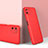 Coque Plastique Mat Protection Integrale 360 Degres Avant et Arriere Etui Housse pour Realme C11 Rouge