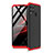 Coque Plastique Mat Protection Integrale 360 Degres Avant et Arriere Etui Housse pour Realme C15 Rouge et Noir