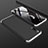 Coque Plastique Mat Protection Integrale 360 Degres Avant et Arriere Etui Housse pour Samsung Galaxy A50S Argent et Noir