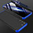 Coque Plastique Mat Protection Integrale 360 Degres Avant et Arriere Etui Housse pour Samsung Galaxy S21 5G Bleu et Noir