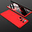 Coque Plastique Mat Protection Integrale 360 Degres Avant et Arriere Etui Housse pour Samsung Galaxy S21 Ultra 5G Rouge