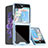 Coque Plastique Mat Protection Integrale 360 Degres Avant et Arriere Etui Housse QW1 pour Samsung Galaxy Z Flip5 5G Petit