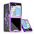 Coque Plastique Mat Protection Integrale 360 Degres Avant et Arriere Etui Housse QW1 pour Samsung Galaxy Z Flip5 5G Violet