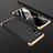 Coque Plastique Mat Protection Integrale 360 Degres Avant et Arriere Etui Housse R01 pour Xiaomi Mi Note 10 Or et Noir