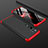 Coque Plastique Mat Protection Integrale 360 Degres Avant et Arriere Etui Housse R01 pour Xiaomi Mi Note 10 Rouge et Noir