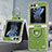 Coque Plastique Mat Protection Integrale 360 Degres Avant et Arriere Etui Housse SD3 pour Samsung Galaxy Z Flip5 5G Vert