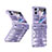 Coque Plastique Mat Protection Integrale 360 Degres Avant et Arriere Etui Housse ZL1 pour Oppo Find N2 Flip 5G Violet