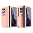 Coque Plastique Mat Protection Integrale 360 Degres Avant et Arriere Etui Housse ZL4 pour Oppo Find N2 5G Or Rose