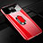 Coque Plastique Protection Integrale 360 Degres Miroir Etui Housse avec Support Bague Anneau Aimante Magnetique pour Huawei Mate 20 Rouge