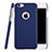 Coque Plastique Rigide avec Trou Mat pour Apple iPhone 6 Bleu