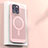 Coque Plastique Rigide Etui Housse Mailles Filet avec Mag-Safe Magnetic Magnetique pour Apple iPhone 15 Pro Max Rose