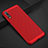 Coque Plastique Rigide Etui Housse Mailles Filet pour Huawei P20 Rouge