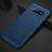 Coque Plastique Rigide Etui Housse Mailles Filet pour Samsung Galaxy S10 5G Bleu