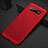 Coque Plastique Rigide Etui Housse Mailles Filet pour Samsung Galaxy S10 5G Rouge