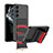 Coque Plastique Rigide Etui Housse Mat AC1 pour Samsung Galaxy S23 5G Rouge et Noir