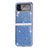 Coque Plastique Rigide Etui Housse Mat L02 pour Samsung Galaxy Z Flip4 5G Bleu