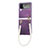 Coque Plastique Rigide Etui Housse Mat L07 pour Samsung Galaxy Z Flip4 5G Violet