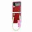 Coque Plastique Rigide Etui Housse Mat P09 pour Samsung Galaxy Z Flip4 5G Rouge