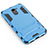 Coque Plastique Rigide Mat et Support pour Huawei Y7 Prime Bleu Petit