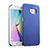 Coque Plastique Rigide Mat pour Samsung Galaxy S6 Edge SM-G925 Bleu