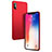 Coque Plastique Rigide Mat W01 pour Apple iPhone X Rouge