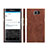 Coque Plastique Rigide Motif Cuir pour Blackberry Priv Marron