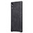 Coque Plastique Rigide Motif Cuir pour Sony Xperia XZ Noir