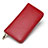 Coque Pochette Cuir Litchi Motif Universel Rouge