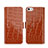 Coque Portefeuille Cuir Crocodile pour Apple iPhone 5 Marron