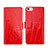 Coque Portefeuille Cuir Crocodile pour Apple iPhone 5 Rouge