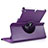 Coque Portefeuille Cuir Rotatif pour Apple iPad Mini 3 Violet