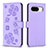 Coque Portefeuille Fleurs Livre Cuir Etui Clapet BF1 pour Google Pixel 8 5G Violet