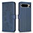 Coque Portefeuille Fleurs Livre Cuir Etui Clapet BF1 pour Google Pixel 8 Pro 5G Bleu