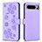 Coque Portefeuille Fleurs Livre Cuir Etui Clapet BF1 pour Google Pixel 8 Pro 5G Violet