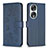 Coque Portefeuille Fleurs Livre Cuir Etui Clapet BF1 pour Huawei Honor 90 5G Bleu