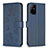 Coque Portefeuille Fleurs Livre Cuir Etui Clapet BF1 pour Oppo A94 5G Bleu