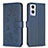 Coque Portefeuille Fleurs Livre Cuir Etui Clapet BF1 pour Oppo A96 5G Bleu