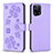 Coque Portefeuille Fleurs Livre Cuir Etui Clapet BF1 pour Oppo Find X5 5G Violet