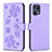 Coque Portefeuille Fleurs Livre Cuir Etui Clapet BF1 pour Oppo Find X5 Pro 5G Violet