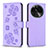 Coque Portefeuille Fleurs Livre Cuir Etui Clapet BF1 pour Oppo Find X6 5G Violet