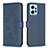 Coque Portefeuille Fleurs Livre Cuir Etui Clapet BF1 pour Xiaomi Redmi Note 12 4G Bleu