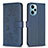 Coque Portefeuille Fleurs Livre Cuir Etui Clapet BF1 pour Xiaomi Redmi Note 12 Turbo 5G Bleu